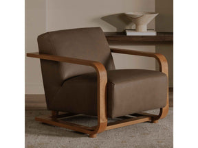 Eckersley Cool Brown Leather Lounge Chair by Moe's Home at Eve Furniture
