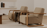 Eckersley Lounge Chair Beige Faux Shearling by Moe's Home at Eve Furniture