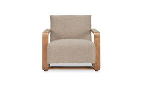 Eckersley Lounge Chair Beige Faux Shearling by Moe's Home at Eve Furniture