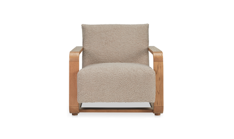 Eckersley Lounge Chair Beige Faux Shearling by Moe's Home at Eve Furniture