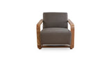 Eckersley Lounge Chair Cool Brown Leather by Moe's Home at Eve Furniture
