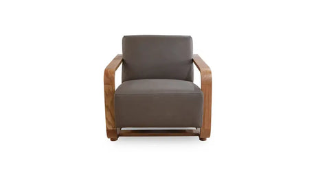 Eckersley Lounge Chair Cool Brown Leather by Moe's Home at Eve Furniture