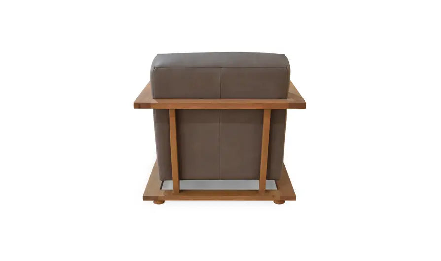 Eckersley Lounge Chair Cool Brown Leather by Moe's Home at Eve Furniture