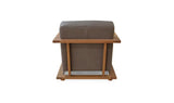 Eckersley Lounge Chair Cool Brown Leather by Moe's Home at Eve Furniture