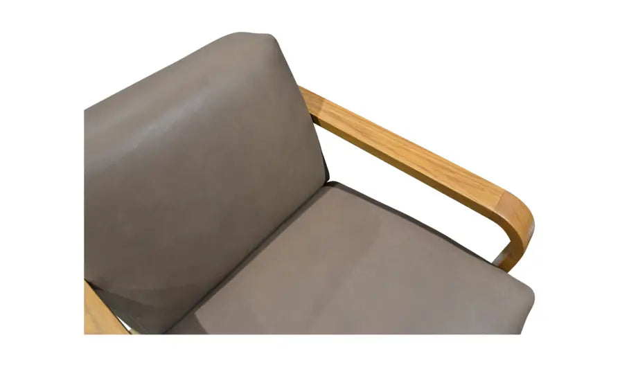 Eckersley Lounge Chair Cool Brown Leather by Moe's Home at Eve Furniture