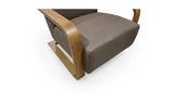 Eckersley Lounge Chair Cool Brown Leather by Moe's Home at Eve Furniture