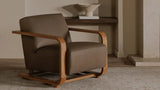 Eckersley Lounge Chair Cool Brown Leather by Moe's Home at Eve Furniture