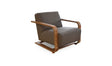 Eckersley Lounge Chair Cool Brown Leather by Moe's Home at Eve Furniture