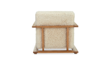 Eckersley Lounge Chair Cream Faux Fur by Moe's Home at Eve Furniture