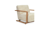 Eckersley Lounge Chair Cream Faux Fur by Moe's Home at Eve Furniture