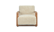 Eckersley Lounge Chair Cream Faux Fur by Moe's Home at Eve Furniture