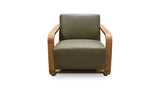 Eckersley Lounge Chair Olive Leather by Moe's Home at Eve Furniture