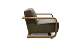 Eckersley Lounge Chair Olive Leather by Moe's Home at Eve Furniture