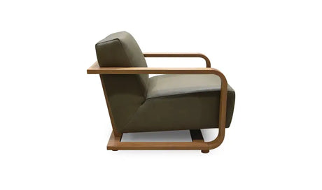 Eckersley Lounge Chair Olive Leather by Moe's Home at Eve Furniture