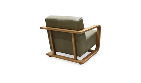 Eckersley Lounge Chair Olive Leather by Moe's Home at Eve Furniture