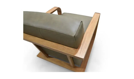 Eckersley Lounge Chair Olive Leather by Moe's Home at Eve Furniture