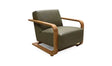 Eckersley Lounge Chair Olive Leather by Moe's Home at Eve Furniture