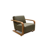 Eckersley Olive Leather Lounge Chair by Moe's Home at Eve Furniture