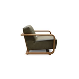 Eckersley Olive Leather Lounge Chair by Moe's Home at Eve Furniture