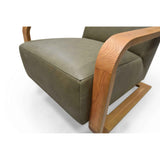 Eckersley Olive Leather Lounge Chair