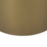 Eclipse Antique Brass Metal Drum Base w/ Dark Brown Wood Top End/Side Table by Mercana at Eve Furniture