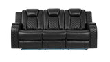 Eclipse Black Air Leather 3-Piece Power Reclining Living Room Set [Special Price] by New Era Innovations at Eve Furniture