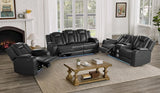 Eclipse Black Air Leather 3-Piece Power Reclining Living Room Set [Special Price] by New Era Innovations at Eve Furniture