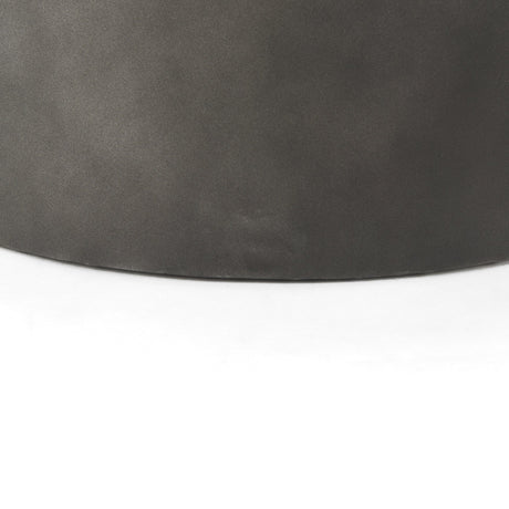 Eclipse Gunmetal Gray Drum Base w/ Brown Wood Top Nested Coffee Table by Mercana at Eve Furniture
