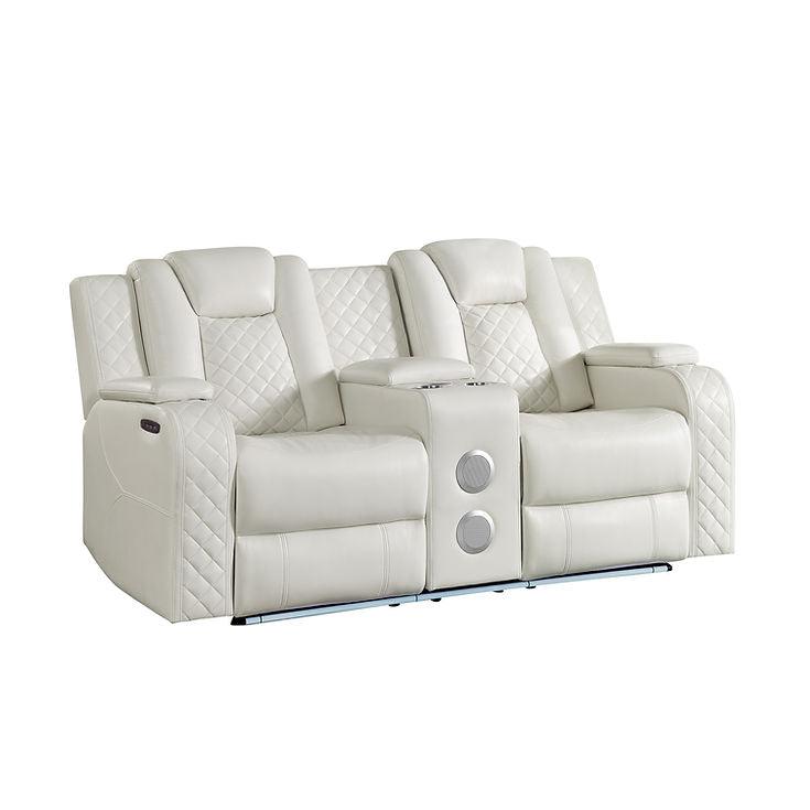 Eclipse Sand Air Leather 3-Piece Power Reclining Living Room Set by New Era Innovations at Eve Furniture