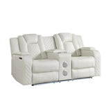 Eclipse Sand Air Leather 3-Piece Power Reclining Living Room Set by New Era Innovations at Eve Furniture