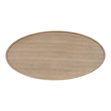 Eclipse Textured Faux Travertine Indoor / Outdoor Coffee Table by TOV Furniture at Eve Furniture