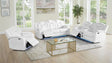 Eclipse White Air Leather 3-Piece Power Reclining Living Room Set by New Era Innovations at Eve Furniture