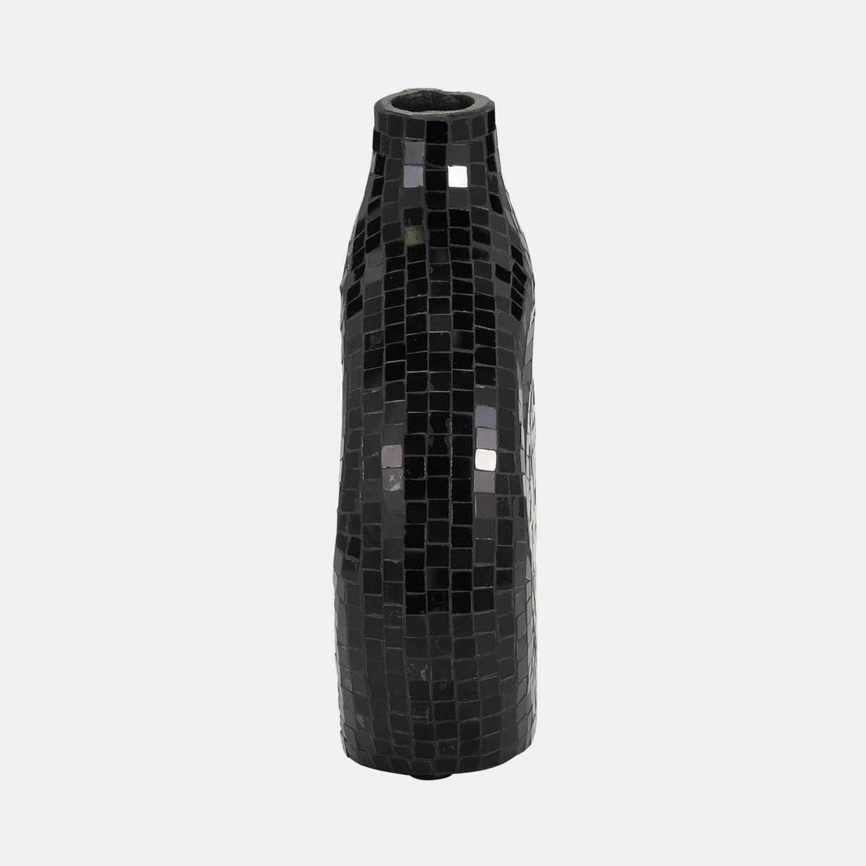 Ecomix, 11" Mosaic Vase, Black