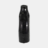 Ecomix, 11" Mosaic Vase, Black