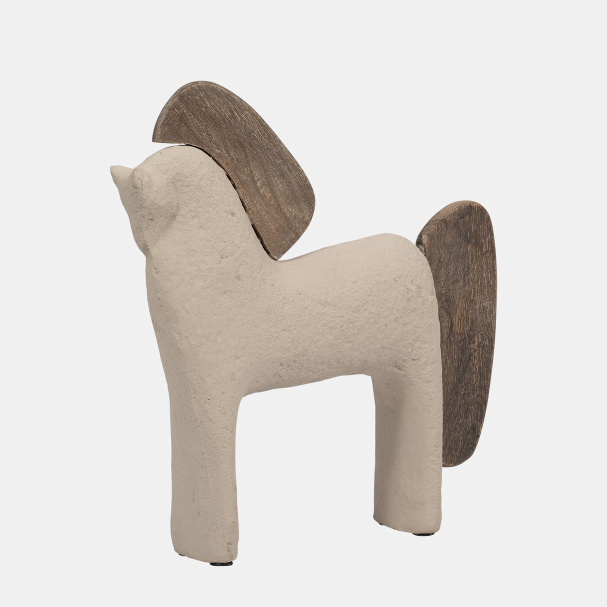 Ecomix, 12" Horse Deco, Ivory