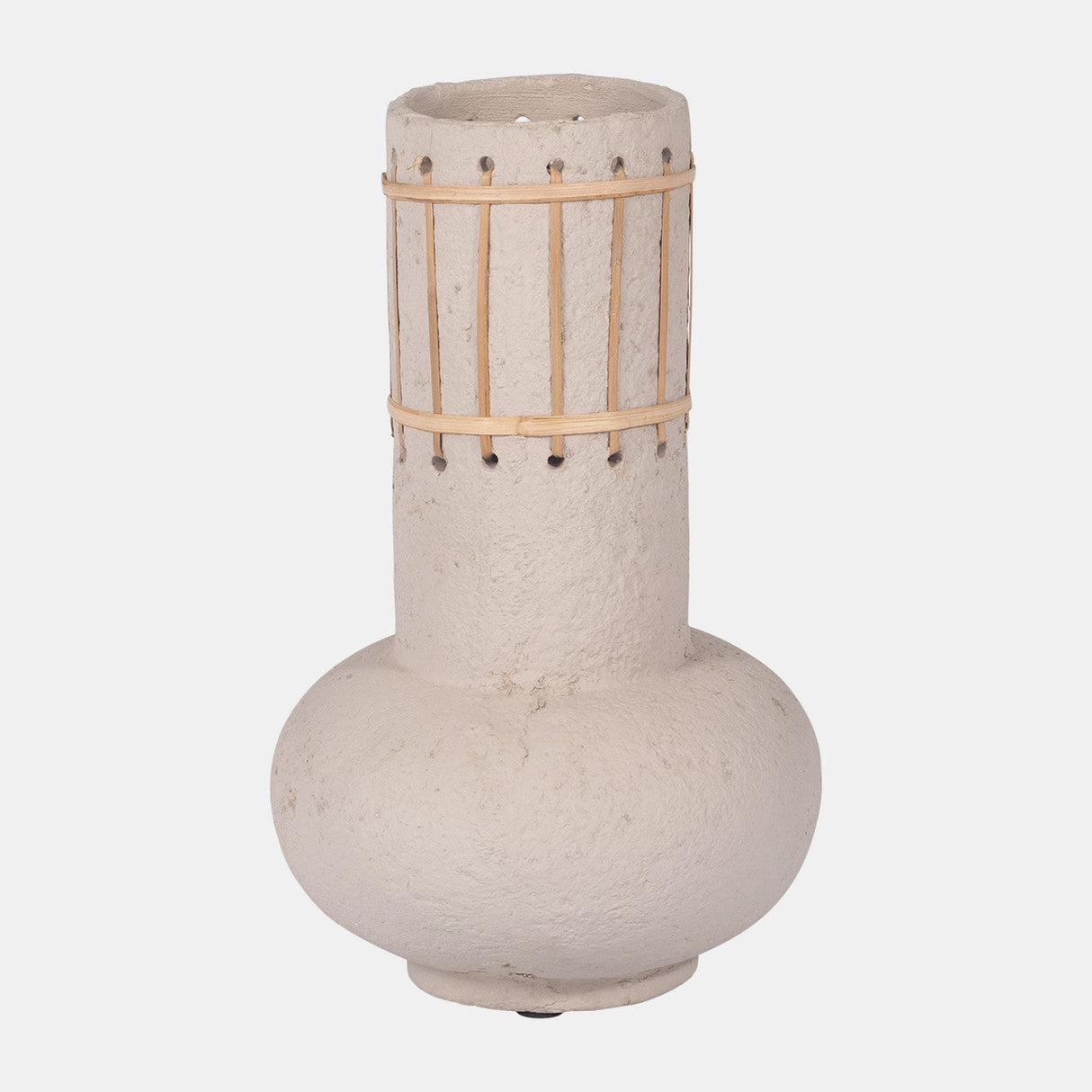 Ecomix, 12" Top Weave Nomad Vase, Ivory