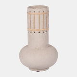 Ecomix, 12" Top Weave Nomad Vase, Ivory