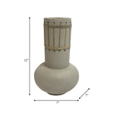 Ecomix, 12" Top Weave Nomad Vase, Ivory