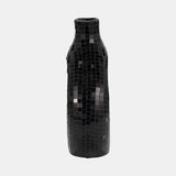 Ecomix, 13" Mosaic Vase, Black