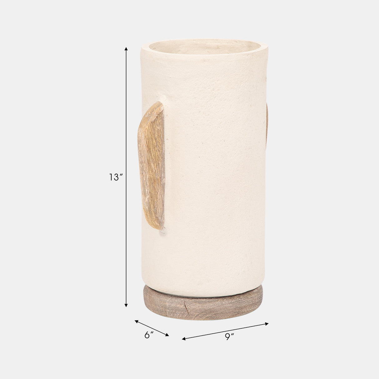 Ecomix, 13" Organic Vase, Ivory