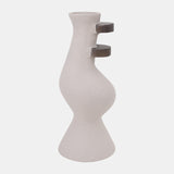 Ecomix, 18" Abstract Vase, Ivory