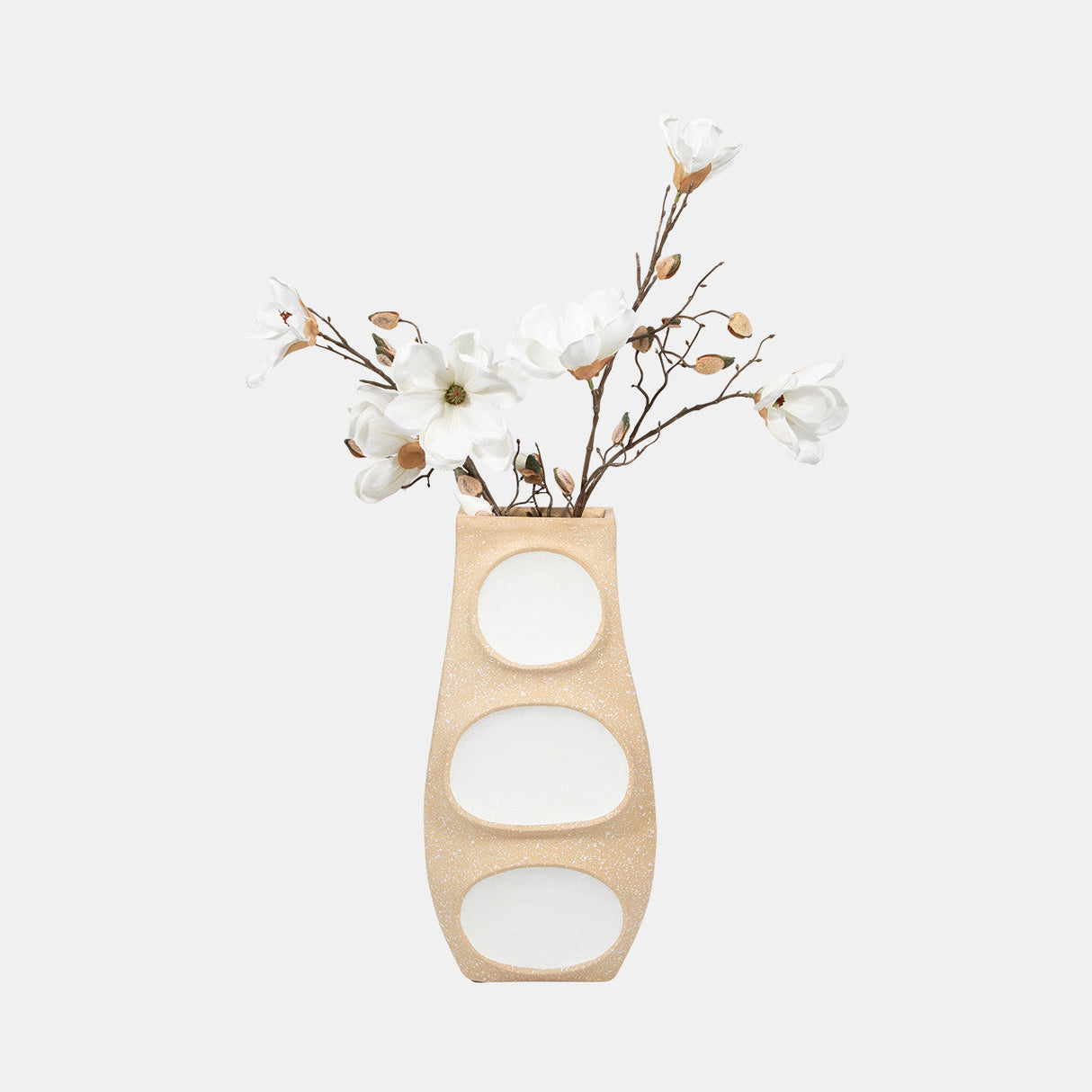 Ecomix, 19" Big Polka Dot Vase, Ivory