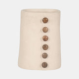 Ecomix, 9" Button Vase, Ivory