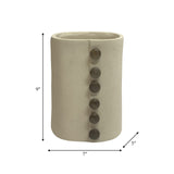 Ecomix, 9" Button Vase, Ivory