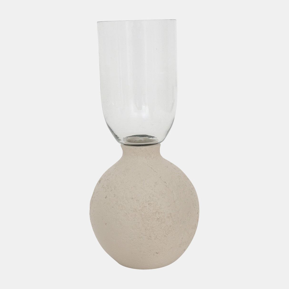 Ecomix/glass, 13" Vase, Ivory