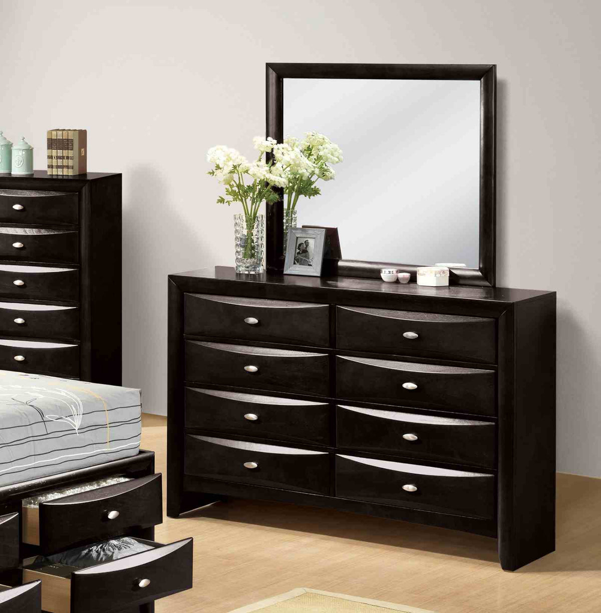 Zosimo Black 5-Piece Queen Bedroom Set by Furniture of America at Eve Furniture