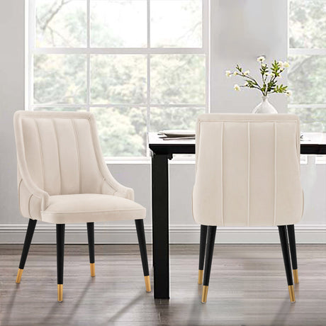 Eda Dining Chair in Cream by Manhattan Comfort at Eve Furniture