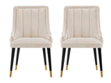 Eda Dining Chair in Cream (set of 2) by Manhattan Comfort at Eve Furniture