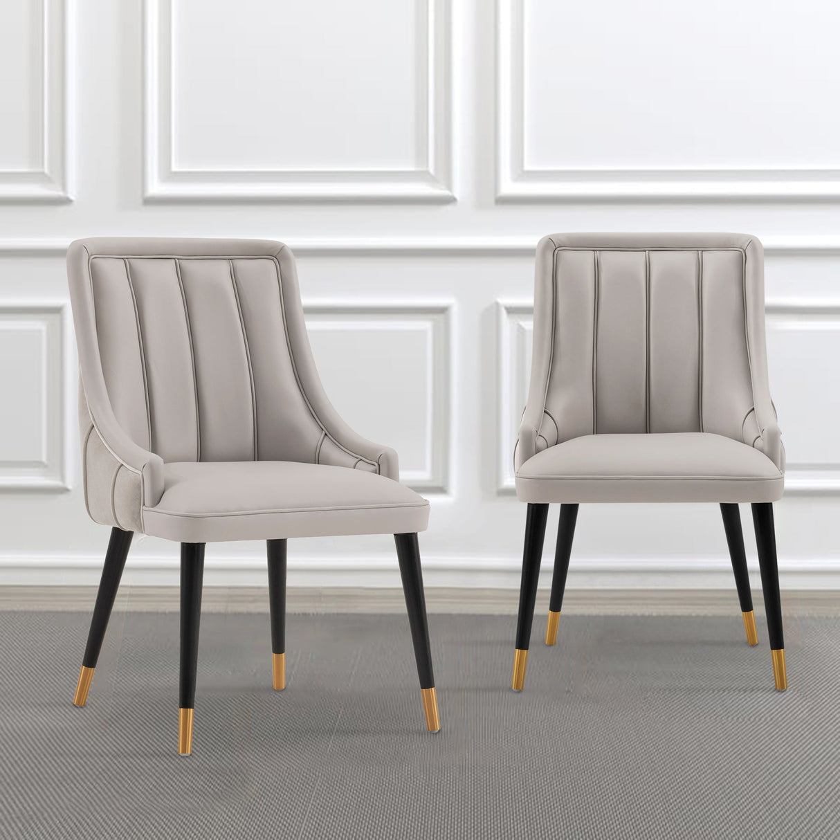Eda Dining Chair in Grey (set of 2) by Manhattan Comfort at Eve Furniture