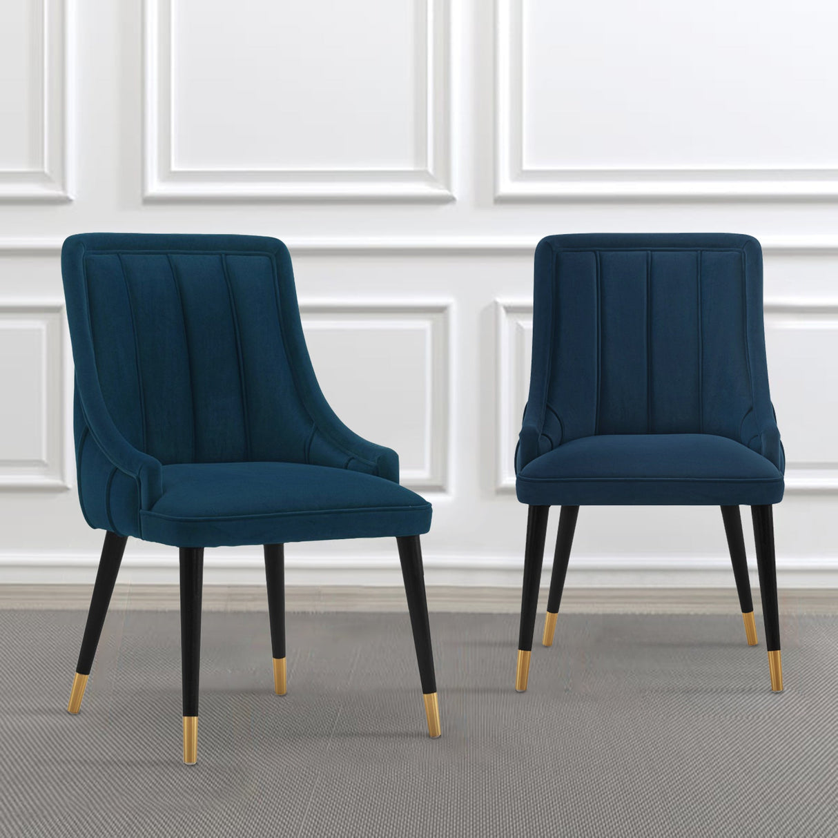 Eda Dining Chair in Midnight Blue (set of 2) by Manhattan Comfort at Eve Furniture